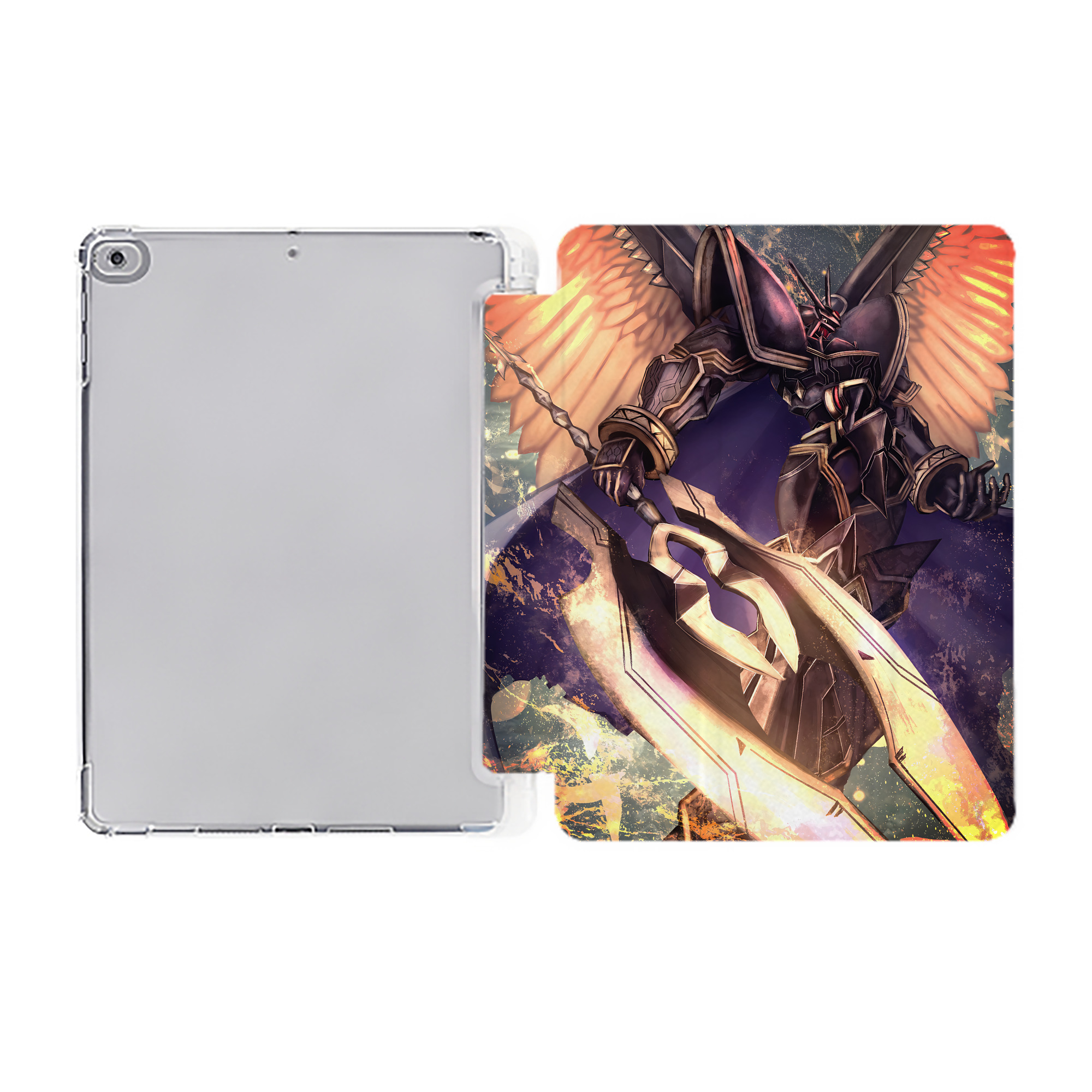 （画像用） Digimon デジタルモンスター/デジモン IPad ケース ペン収納付き 三つ折りスタンド PUレザー×シリコン 対応機種9.5/10.5/10.9インチ
